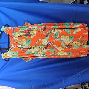 Dress Barn Woman Plus Size Dress Floral Hawaiian Beach 24W